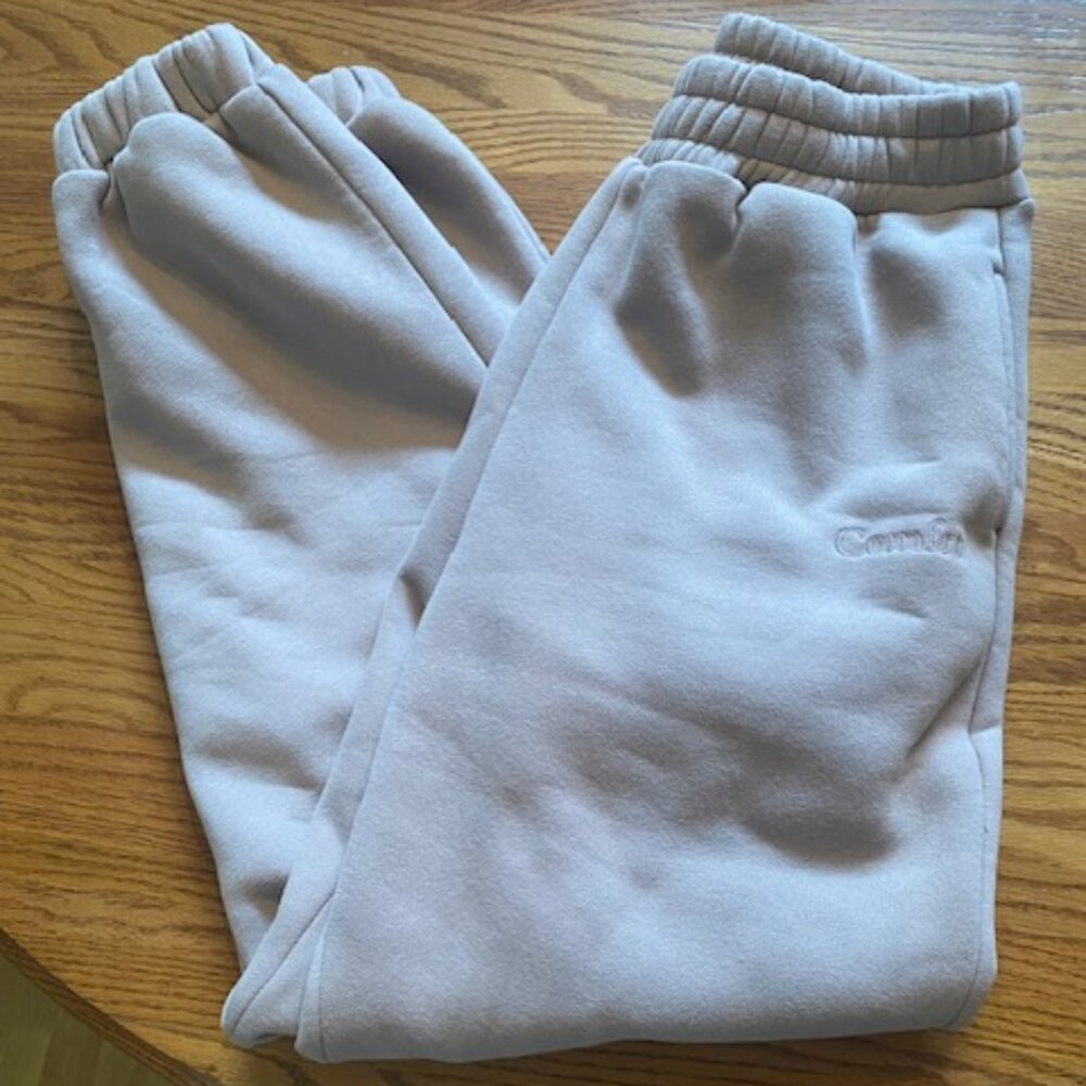 Beige Fleece Jogger Pants for Women - Comfortable Casual Track Pants